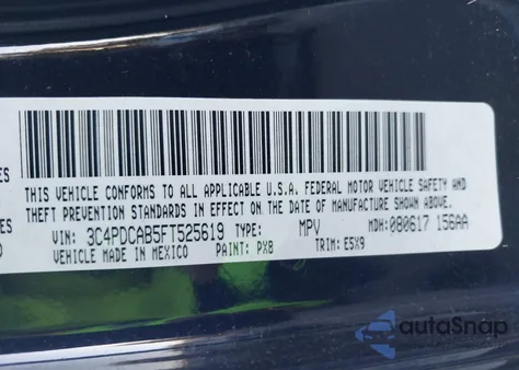 2015 Dodge Journey Se from USA, damaged, VIN 3C4PDCAB5FT525619